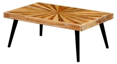 Produktbild von Couchtisch Beistelltisch Sofatisch Kaffeetisch Teetisch Wohnzimmertisch aus massivem Mangoholz 90x55x36cm