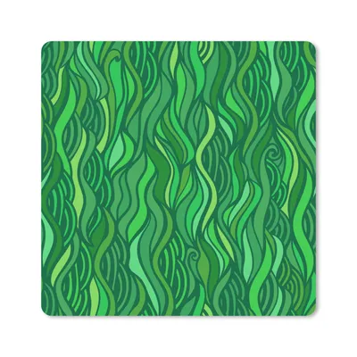 Produktbild von MuchoWow® Mauspad Mousepad Seegras - Muster - Grün 20x20 cm - Mousepads - Maus Mat - Pad - Mausunterlage - Desk Mat - Bureauartikeln