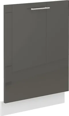 Produktbild von Frontblende Geschirrspüler vollintegriert 60 cm Grau Hochglanz Küche Lara
