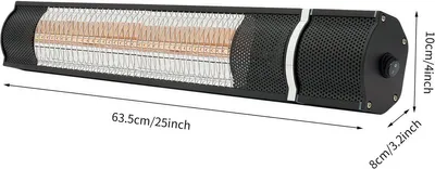 Obrázek produktu pro Elektrický infračervený ohřívač – 2000 W – stupeň krytí IP65 (vodotěsný) – určený pro montáž na venkovní stěny