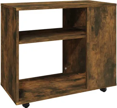 Obrázek produktu pro vidaXL Odkládací stolek Smoked Oak 70x35x55 cm Materiál dřeva