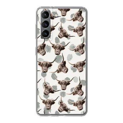 Produktbild von MuchoWow® Handyhülle Schutzhülle Hülle für Samsung Galaxy S21 Kuh - Schottischer Highlander - Tiere Silikon Softcase Handy Hülle - Softcase