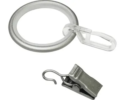 Obrázek produktu pro Gardinia závěsové kroužky s kluznou vložkou pro Ø 19 mm stříbrné 3,9 / 3,0 cm