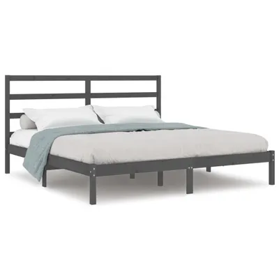 Obrázek produktu pro vidaXL Postel z masivu šedá borovice 200x200 cm