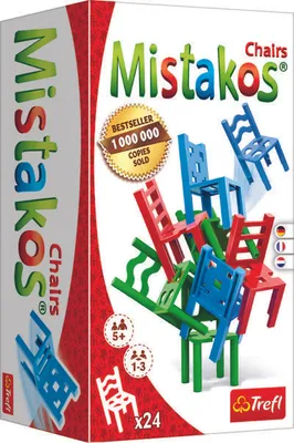 Produktbild von TREFL Mistakos Stühle Geschicklichkeitsspiel – Balancierspiel für 3 Spieler