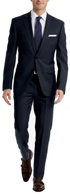 Immagine prodotto di Pantaloni da abito da uomo Calvin Klein, completo da lavoro, colore blu navy, taglia 36W / 30L