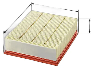 Produktbild von Luftfilter-Einsatz 254 mm - 213 mm VALEO IAM-Expertise passend für u.a. AUDI A6