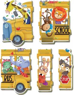 Zdjęcie produktu dla Educa Borras - Puzzle Szkolny Autobus 2-5 elementów - Oryginalny Produkt