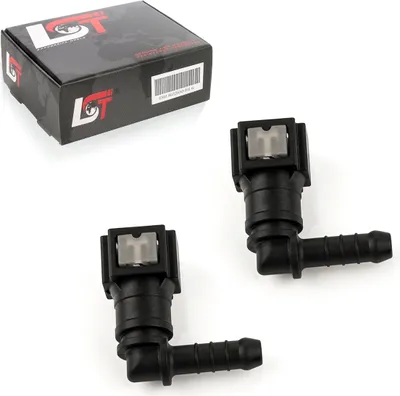 Produktbild von 2x Schnellverschluss Kraftstoffleitung Kupplung L-Stück 6,3x6mm für HONDA SUZUKI