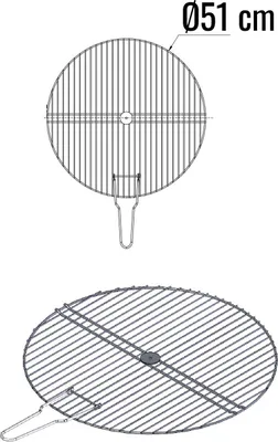 Produktbild von Einfacher runder Grillrost - Ø 51 cm