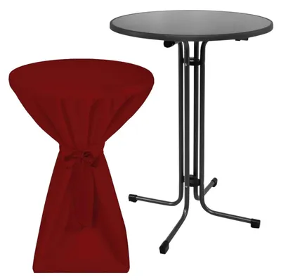 Productafbeelding van Beautissu Buitensteiger Sylt, inklapbaar, diameter 70 cm, bordeauxrood, met beschermhoes
