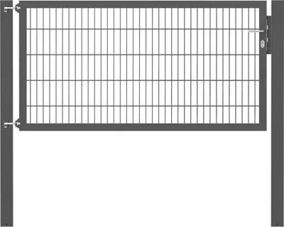 Produktbild von Alberts Einzeltor Flexo Plus mit Zubehör, zum Einbetonieren, anthrazit, Breite 200 cm, Höhe 100 cm, Pfostenstärke 100 x 100 mm