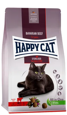 Produktbild von Happy Cat Sterilised Adult, Adult, Geflügel, Mais, Rind, 1,3 kg