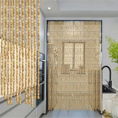 Produktbild von Bambusschrankrollo - Raumteilung mit natürlicher Bambusmatte - 100x120cm - 100 Fäden - Raumteiler aus Bambus