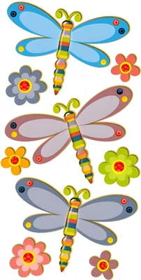 Produktbild von HEYDA 203780606 Stick-On's-Mix Libellen 75 x 165 cm