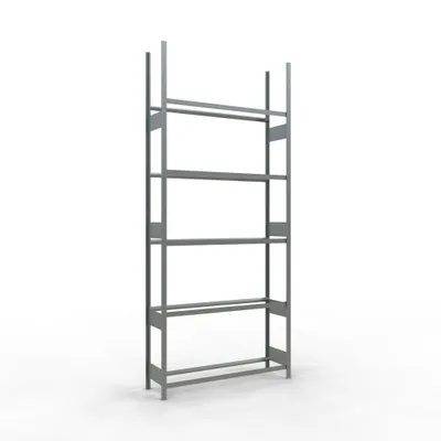 Produktbild von Rädergrundregal 3500x1500x400 mm - 5 Ebenen á 1500 mm, verzinkt