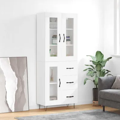 Produktbild von vidaXL Highboard Weiß 69,5x34x180 cm Holzwerkstoff