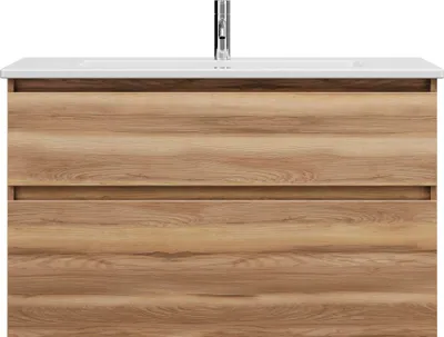 Produktbild von burgbad Lin20 Keramik-Waschtisch Weiß Glänzend inklusive Waschtischunterschrank, 2 Auszüge, 1030x495x622mm, SGHF103F5357C0001