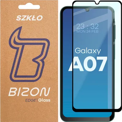 Produktbild von Gehärtetes Glas für Galaxy A07 4G / 5G, Bizon Glass Edge 2, Schwarzer Rahmen