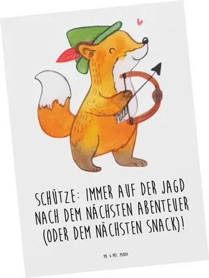 Produktbild von Mr. & Mrs. Panda Postkarte Abenteuer Schütze - Weiß - Geschenk, Fotokarte, Freiheitsliebe, Sternzeichen, Geschenke, Tierkreiszeichen, Horoskop, Schütze-Geschenke