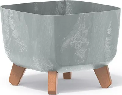 Obrázek produktu pro nabbi Plastový květináč na nožičkách DGQL240E 24 cm - šedý beton