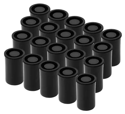 Produktbild von 20 Kunststofffilmkassetten im Kaliber 35 mm (schwarz)