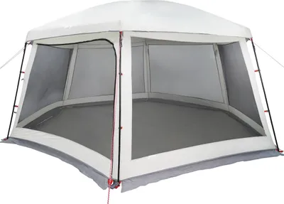 Produktbild von "Winter Sale" Poolzelt mit abnehmbarem Überzelt Netzwänden Grau 618x532cm - clorisNeu895158 - Campingzelte