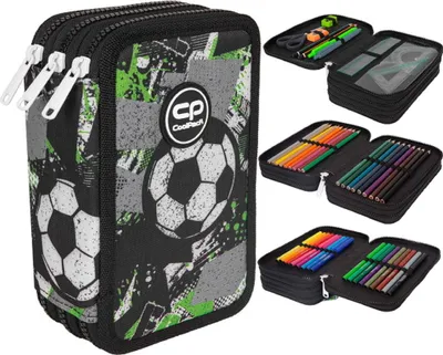 Zdjęcie produktu dla CoolPack Jumper 3 Let's Gol – Stylowy piórnik potrójny dla ucznia!