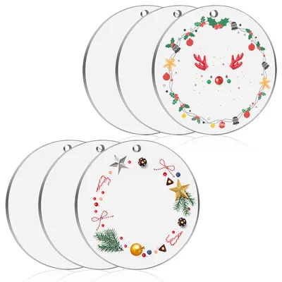 6 runde Acrylplatten, 2 mm, 20 cm, für Dekoration & Präsentation