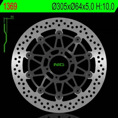 Image de NG BRAKES Bremsscheibe schwimmend rund