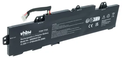 Produktbild von vhbw Akku kompatibel mit HP EliteBook 850 G5 (4QZ51EA), 850 G5 (5JC62UT), 850 G5 (5DG16ES), 850 G5 (5DG01EA) Notebook (4700 mAh, 11,55 V, Li-Polymer)