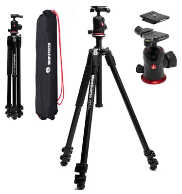 Obrázok produktu pre Manfrotto 290XTRA, hliníkový statív pre fotoaparáty s guľovou hlavou 496, 3 segmenty, 4 uhly