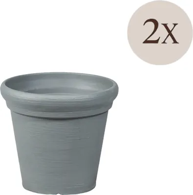 Produktbild von Townley - Vase, Grau, Set mit 2 Vasen,  Italy
