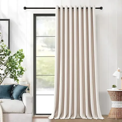 Obrázok produktu pre Elzusha – Termoizolačné zatemňovacie závesy, béžová farba, 300 x 240 cm, s okami