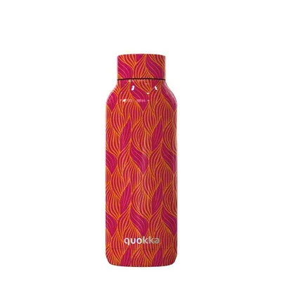 Image de Quokka Solid - Bouteille d'eau en acier inoxydable à double paroi isolée sous vide, thermos portable 510 ml (Orange Bloom)