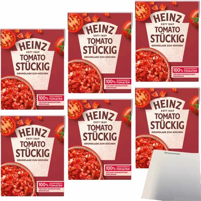 Produktbild von Heinz Tomato Stückig Grundlage zum Kochen 6er Pack (6x390g Packung) + usy Block