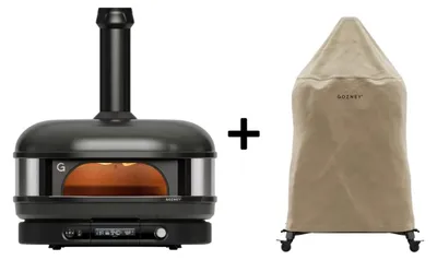 Produktbild von Gozney Set Dome Gen2 Pizzaofen + Abdeckhaube lang Off Black
