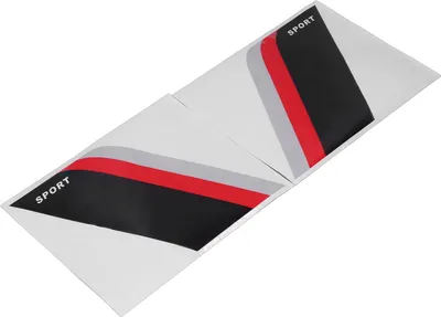 Produktbild von 2 Stück Karosserieaufkleber Universal Vinyl Sportstil 3 Farben Wasserdicht Dekorative Streifenaufkleber für Fahrzeuge Schwarz