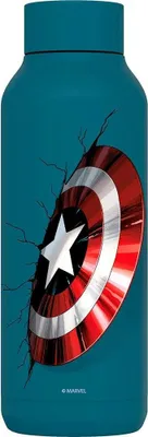 Image de Thermos Quokka Captain America 510 ml Bleu  Bleu Taille unique