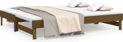 Obrázek produktu pro vidaXL Rozkládací postel Honey Brown 2x(100x200)cm Masivní borovicové dřevo