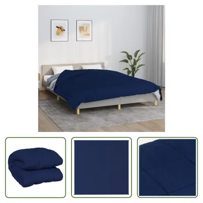 Produktbild von The Living Store Gewichtsdecke Blau 200x200 cm 13 kg Stoff