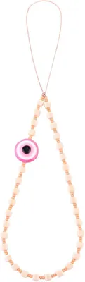 Imagen del producto de Cadena para teléfono móvil, hecha a mano, con un dije con forma de ojo de la suerte y cuentas de colores, ideal para llevar ContiGo!
