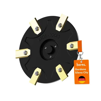 Produktbild von beos® Premium Mähroboter Tuning-Messerteller für 6x Klingen - Kompatibel mit Gardena Sileno city - glasfaserverstärkte Messerscheibe Ø 142 mm