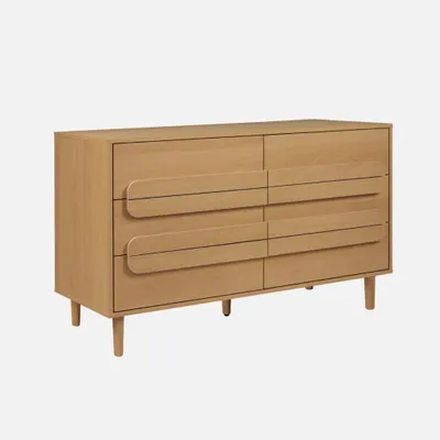 Immagine prodotto di Cassettiera vintage effetto legno 6 cassetti, Quercia