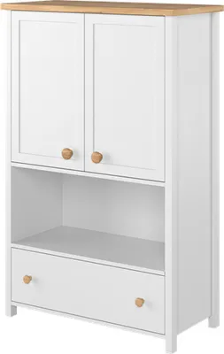 Obrázok produktu pre Komoda STORY 85 cm biela/dub Nash