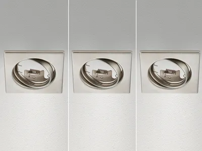 Produktbild von Trio Einbauleuchten 3er Set Jura 8 x 8 cm Silber matt