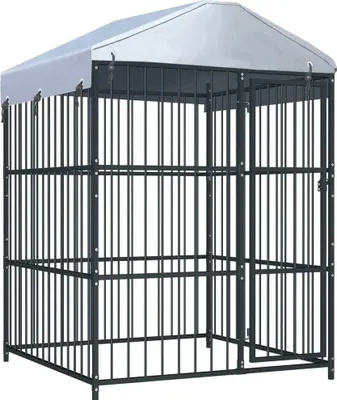 Obrázek produktu pro Venkovní psí kotec se střechou 150 x 150 x 210 cm