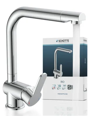 Produktbild von SCHÜTTE Küchenarmatur RIO, Wasserhahn Küche mit Energiesparfunktion, 360° schwenkbare Mischbatterie Küche, Chrom