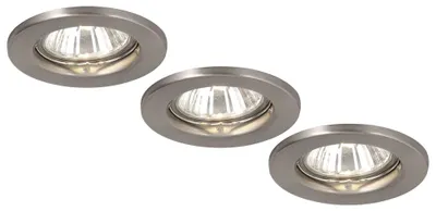 Produktbild von 3er Set Einbaustrahler, Metall chrom, rund, D 8 cm