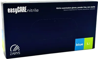 Produktbild von ZARYS Puderfreie Nitrilhandschuhe 100 Stück Blau - L